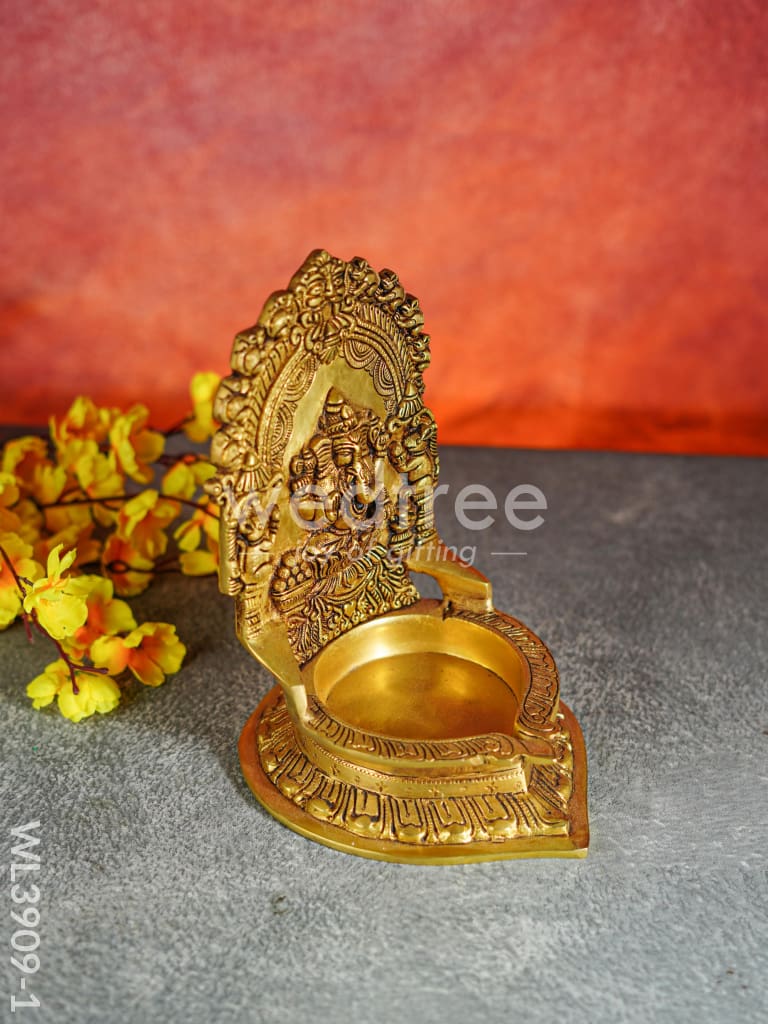 Brass Diya on Podium - WL3909