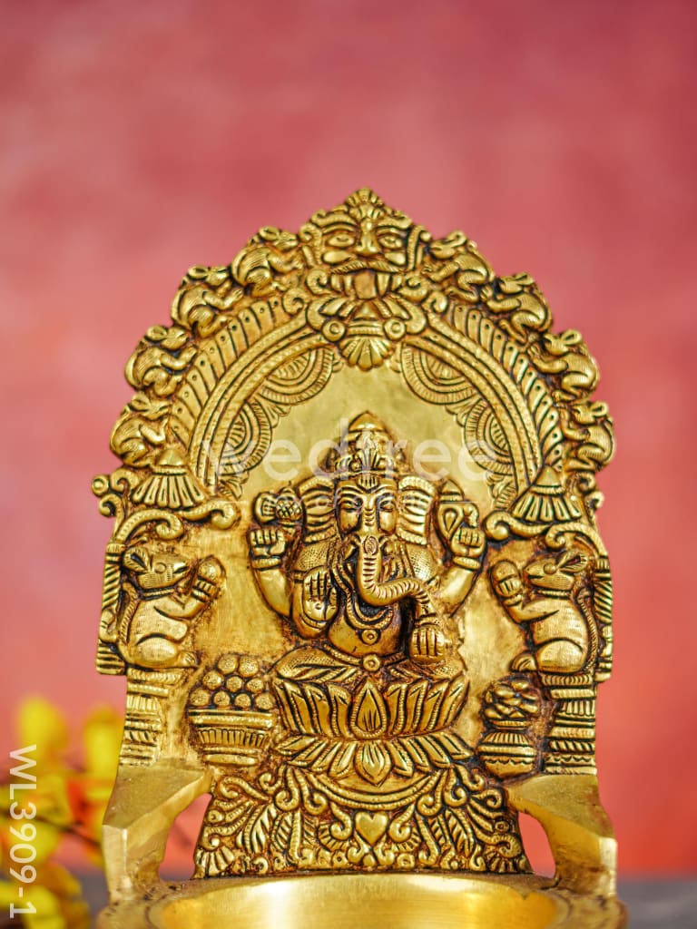 Brass Diya on Podium - WL3909