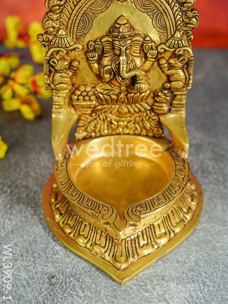 Brass Diya on Podium - WL3909