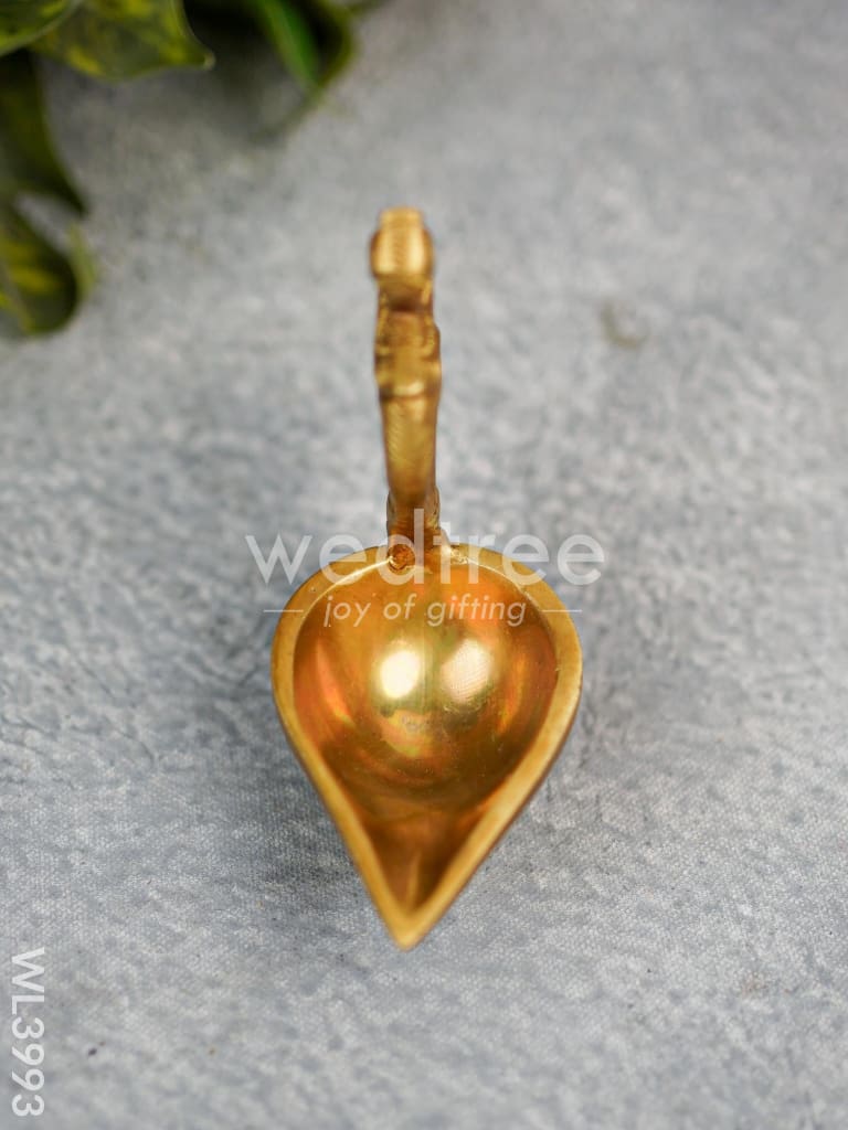 Brass Diya with Parrot - WL3993
