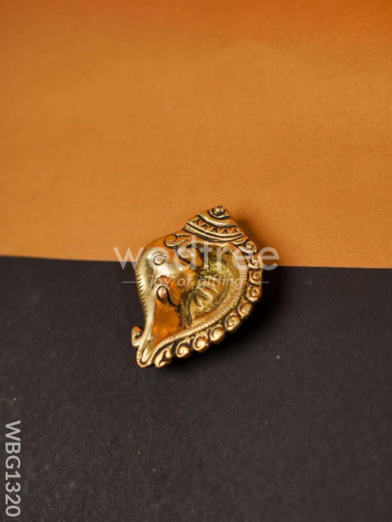 Brass Elephant Face Diya - WBG1320