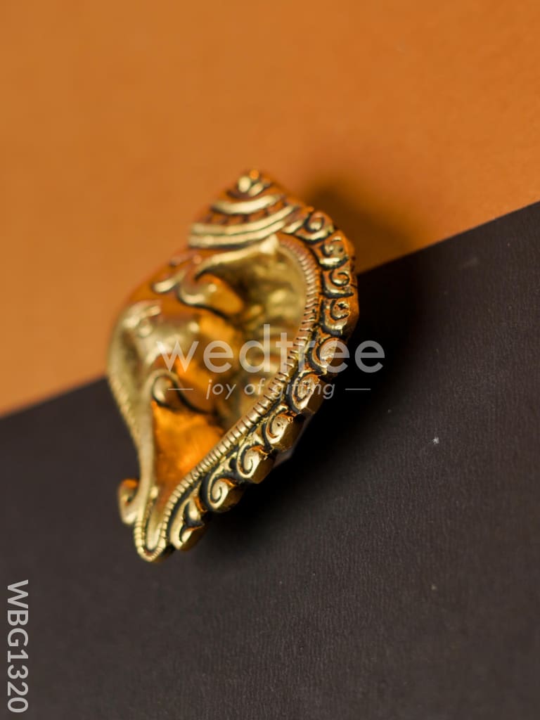Brass Elephant Face Diya - WBG1320