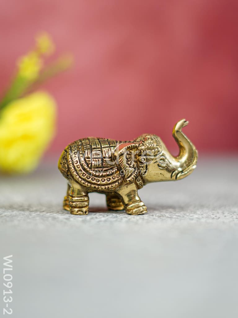 Brass Elephant (Set of 2) - Black Antique FInish - Small - WL0913-2