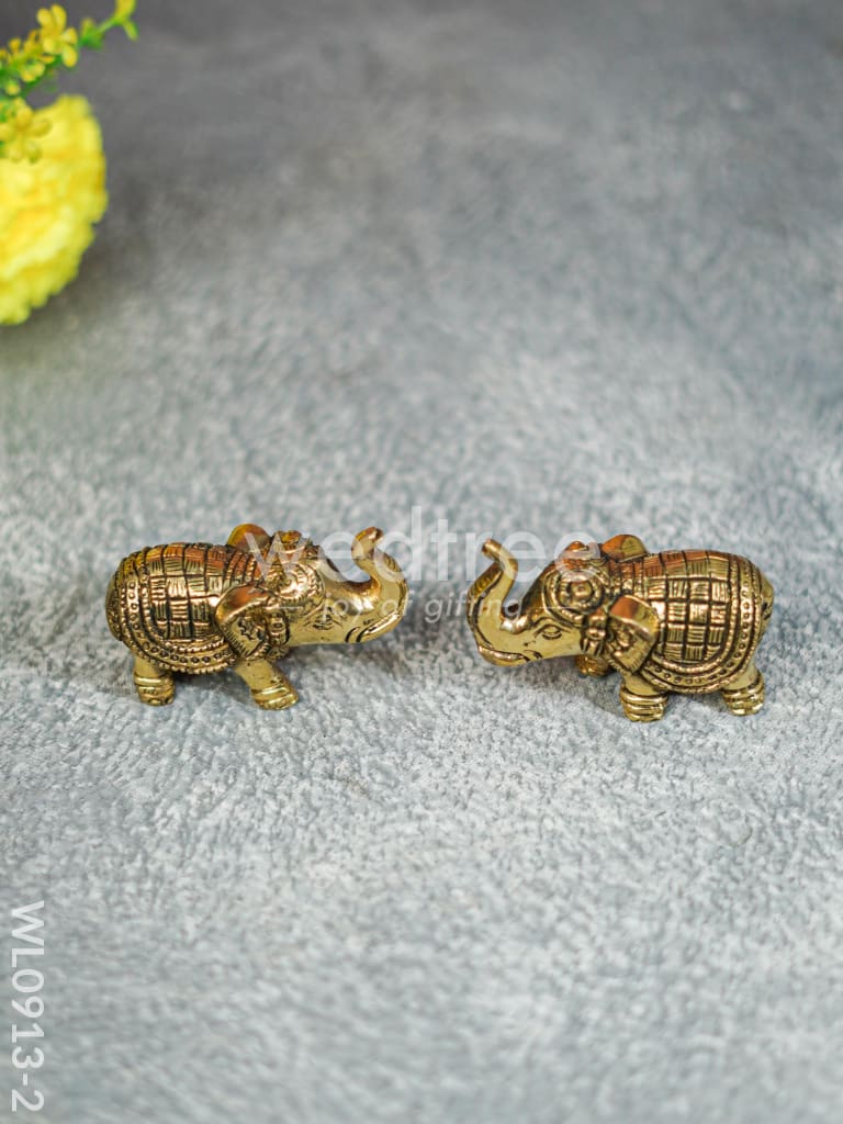 Brass Elephant (Set of 2) - Black Antique FInish - Small - WL0913-2
