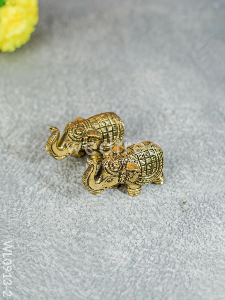Brass Elephant (Set of 2) - Black Antique FInish - Small - WL0913-2