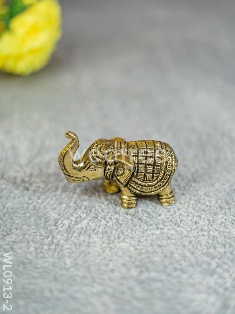 Brass Elephant (Set of 2) - Black Antique FInish - Small - WL0913-2