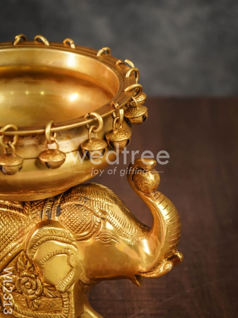 Brass Elephant Urli - WL2313
