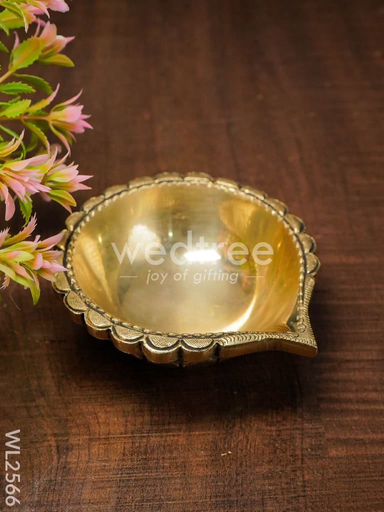 Brass Floral Diya - WL2566
