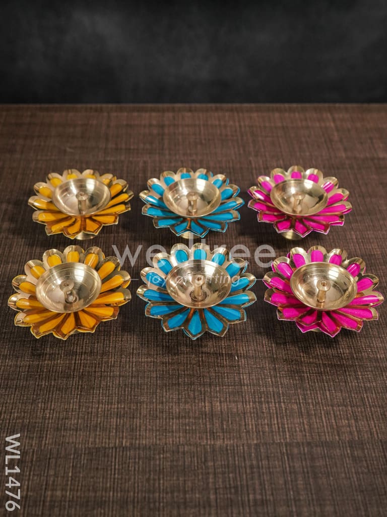 Brass Flower Shaped Diya - WL1476