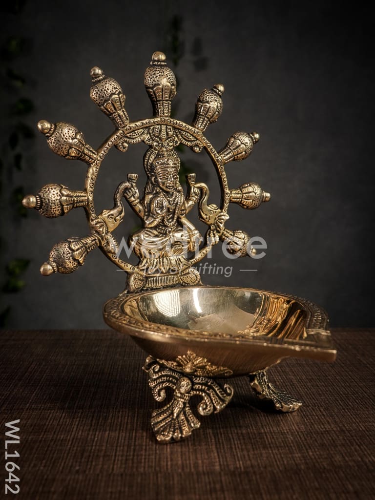Brass Gajalakshmi Diya - WL1642