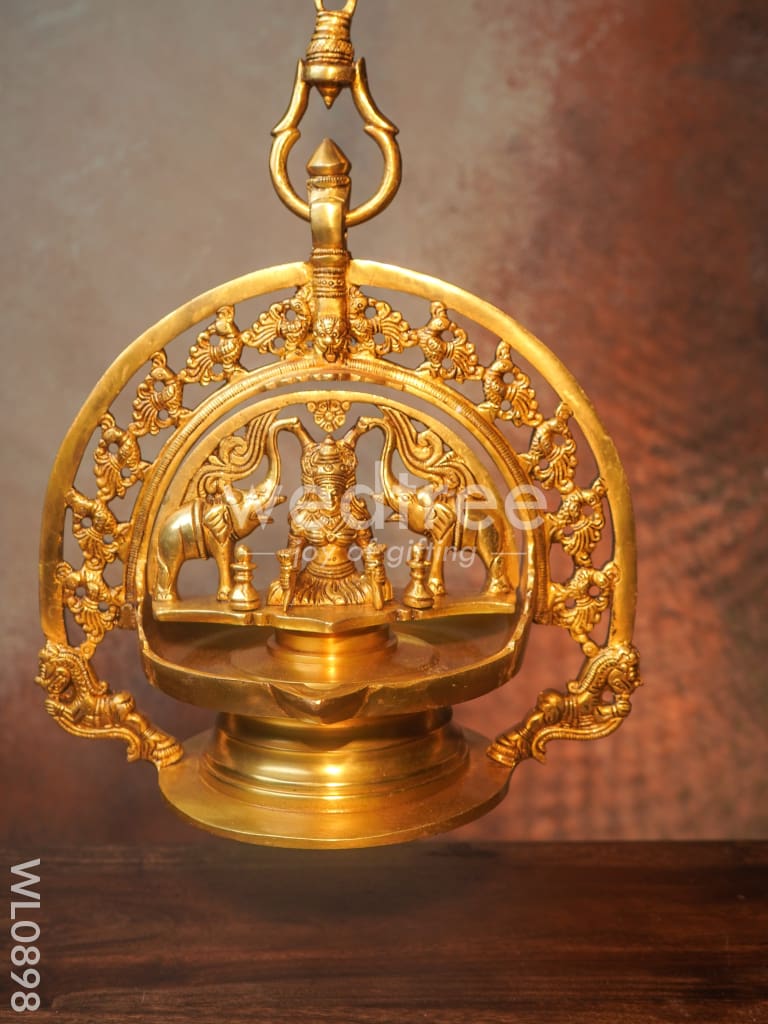 Brass Gajalakshmi Hanging Diya - WL0898