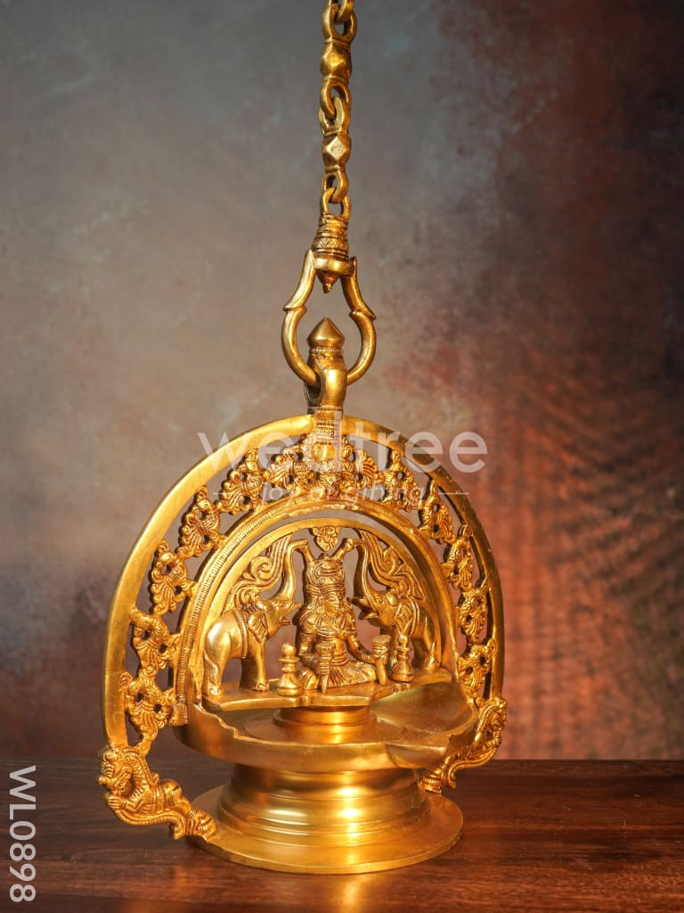 Brass Gajalakshmi Hanging Diya - WL0898