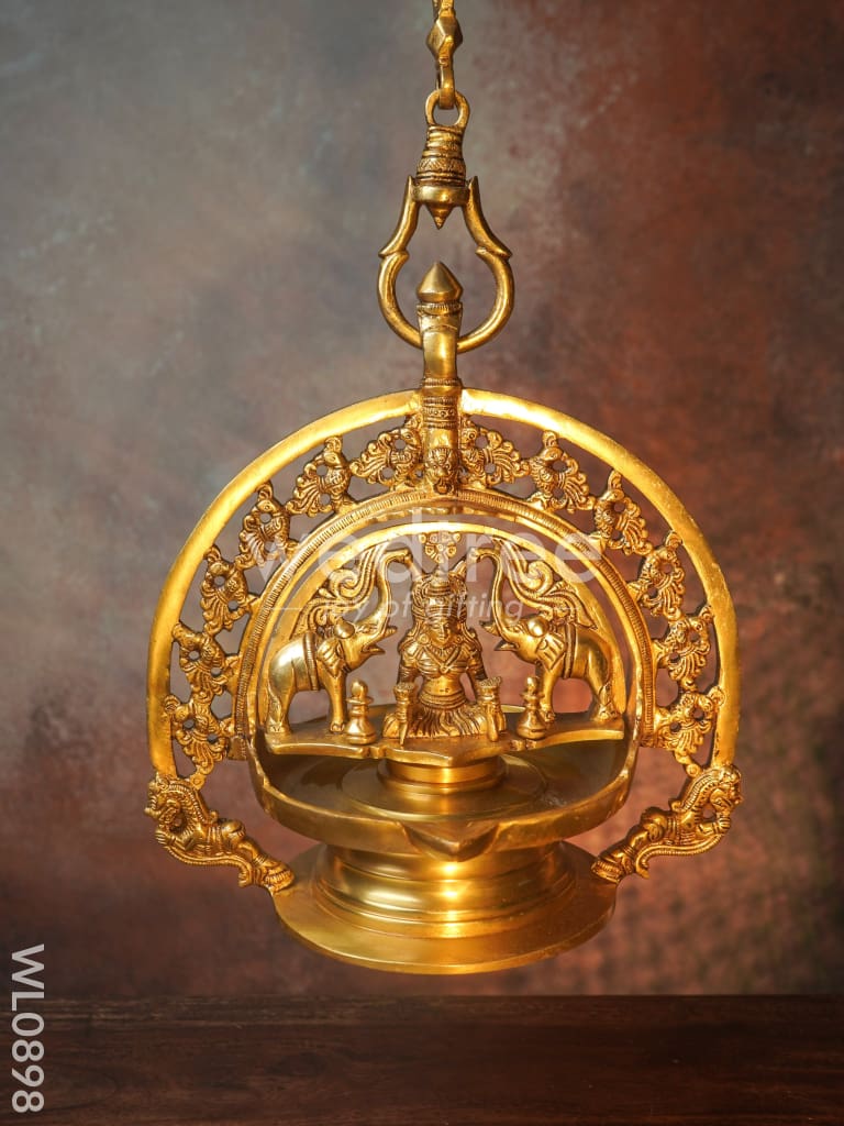Brass Gajalakshmi Hanging Diya - WL0898