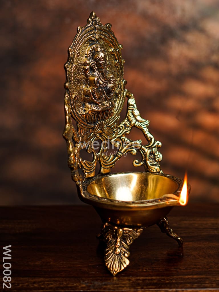 Brass Ganesh Diya - WL0082