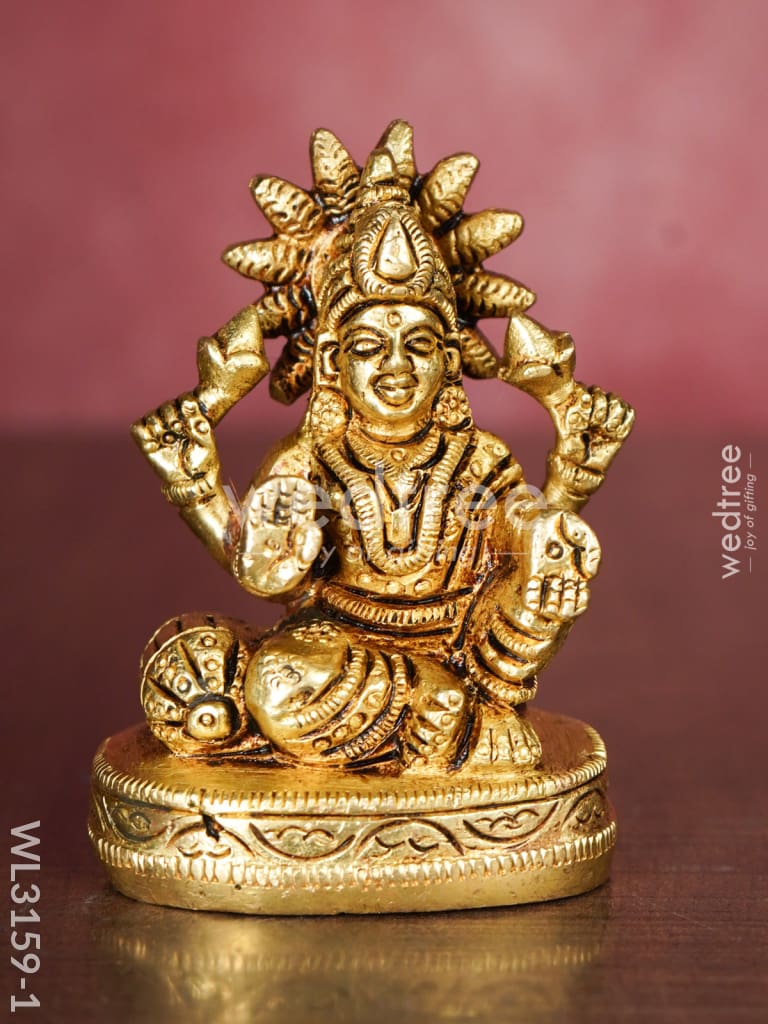 Brass Ganesh Lakshmi Idol - Set of 2 - WL3159-1