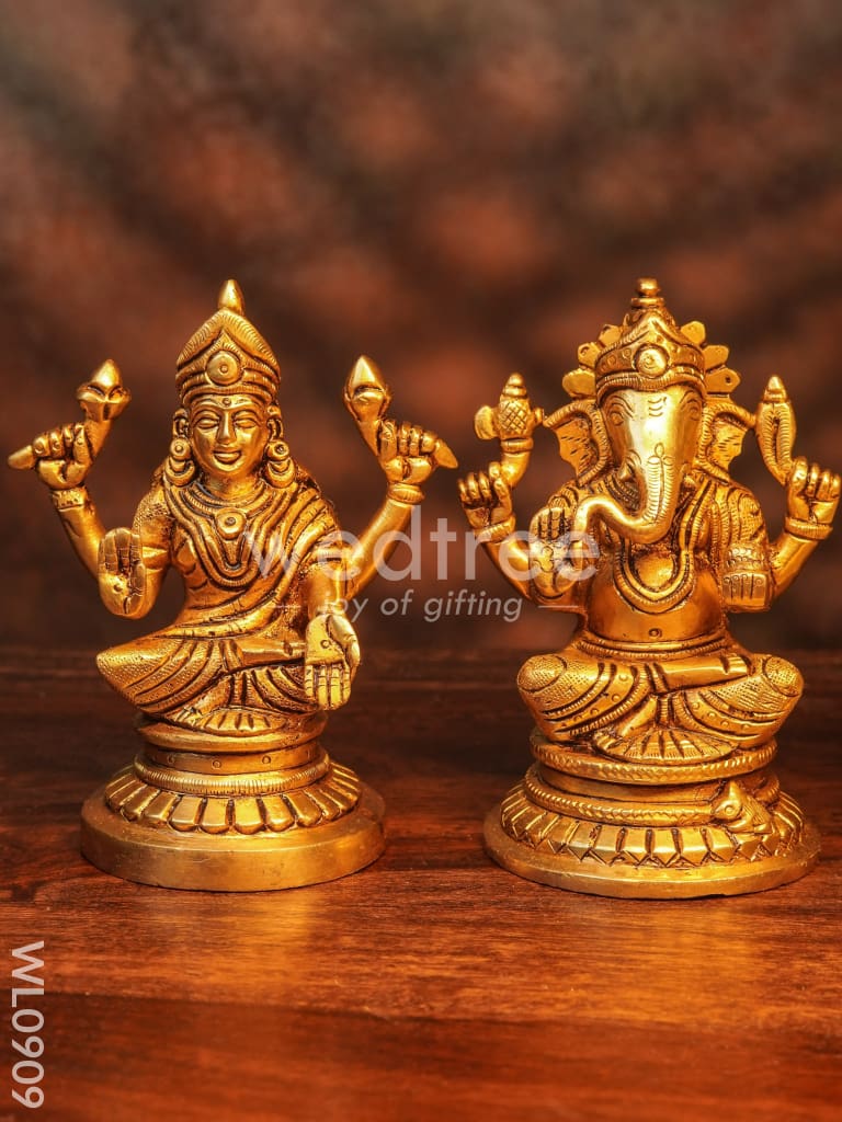 Brass Ganesh-Lakshmi-Saraswathi Idols - WL0909