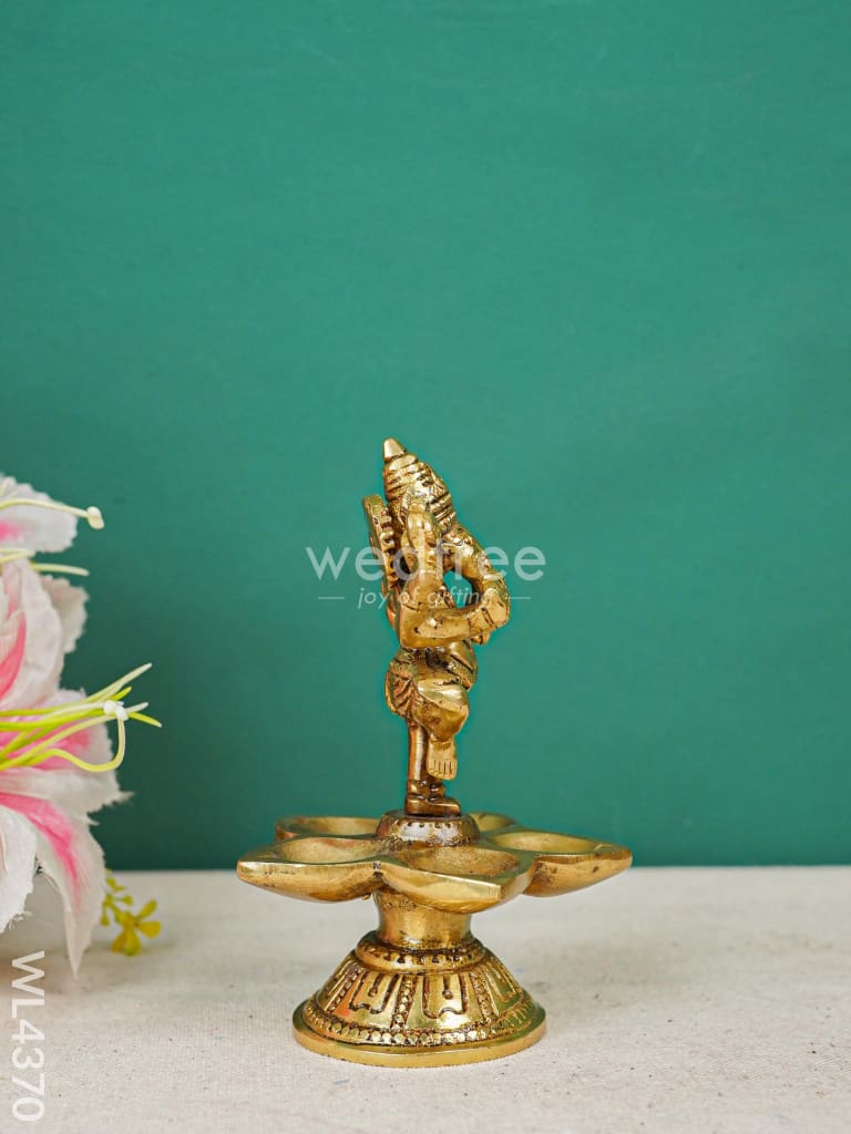 Brass Ganesha 5 Face Diya - WL4370