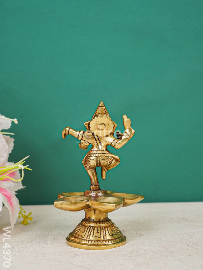 Brass Ganesha 5 Face Diya - WL4370