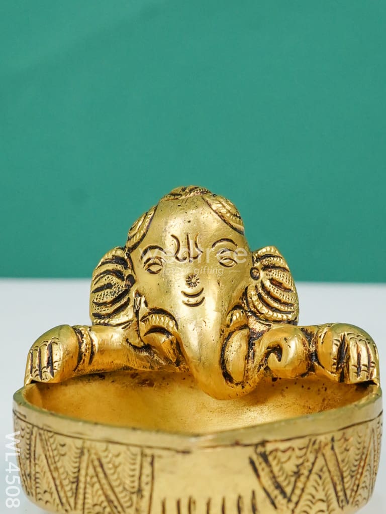 Brass Ganesha Diya - WL4508