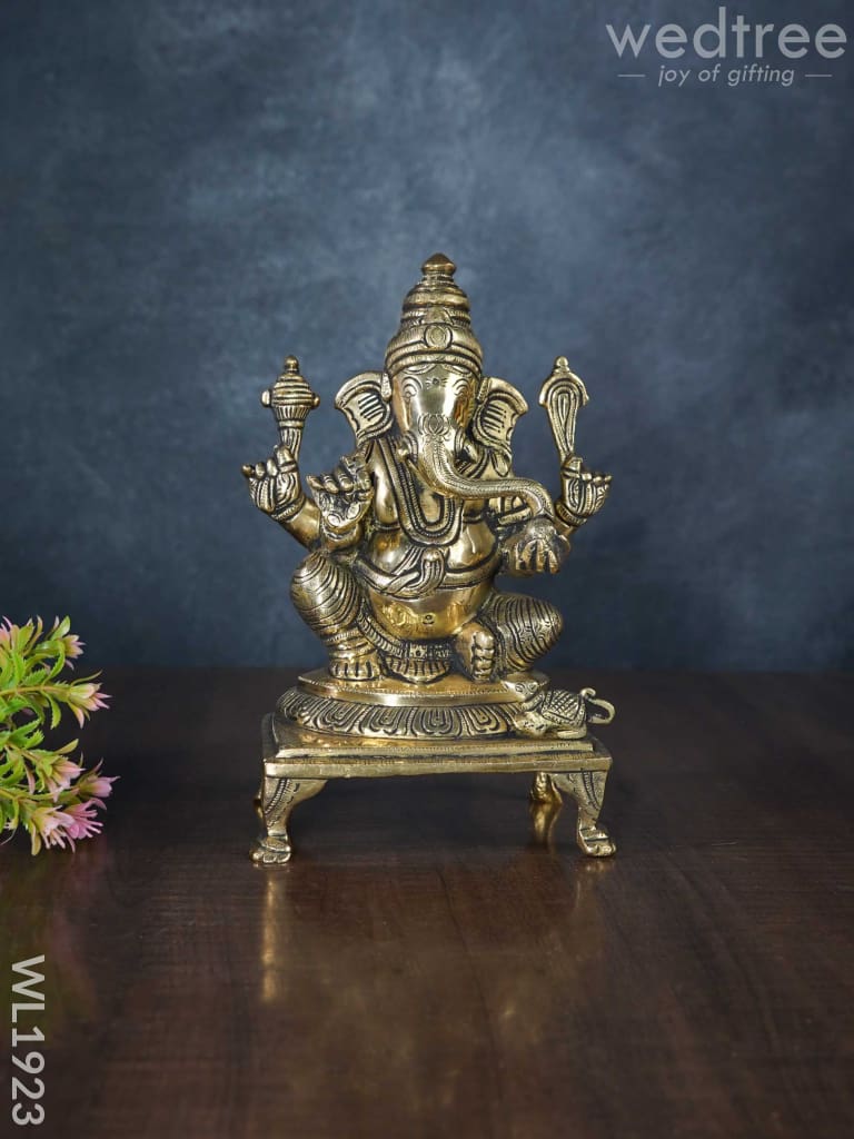 Brass Ganesha Idol - WL1923