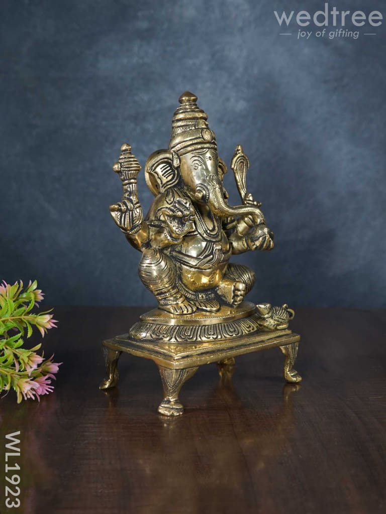 Brass Ganesha Idol - WL1923