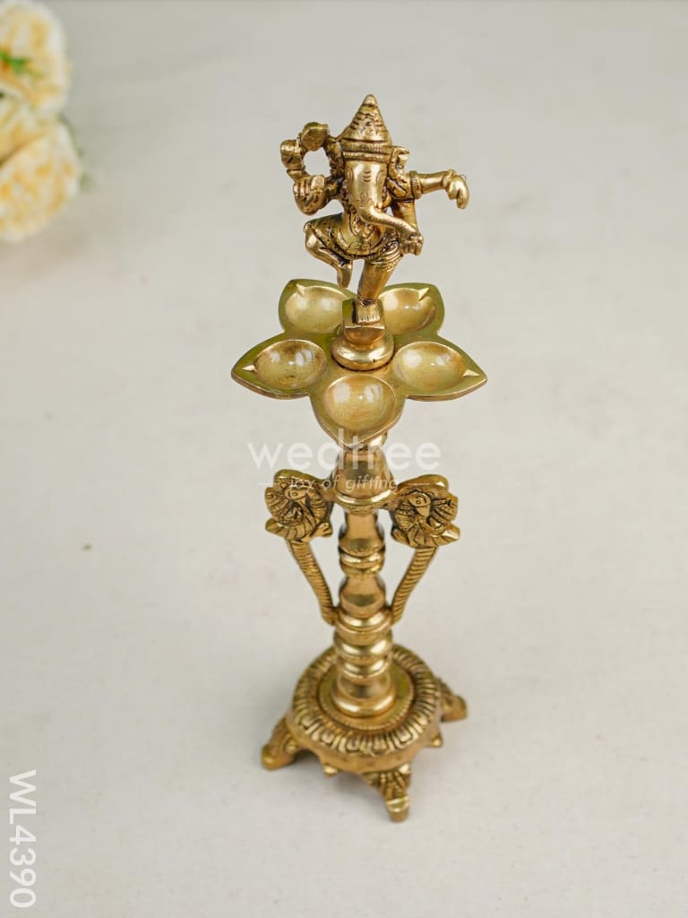 Brass Ganesha kuthu vilaku - WL4390