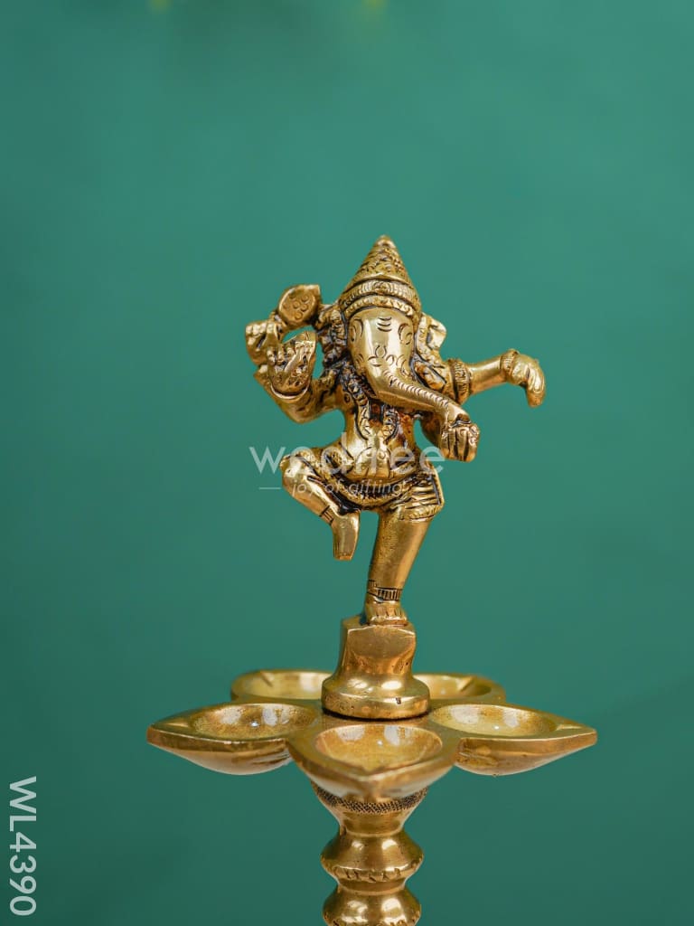 Brass Ganesha kuthu vilaku - WL4390