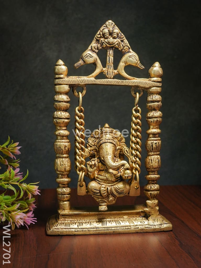 Brass Ganesha on Jhoola - WL2701