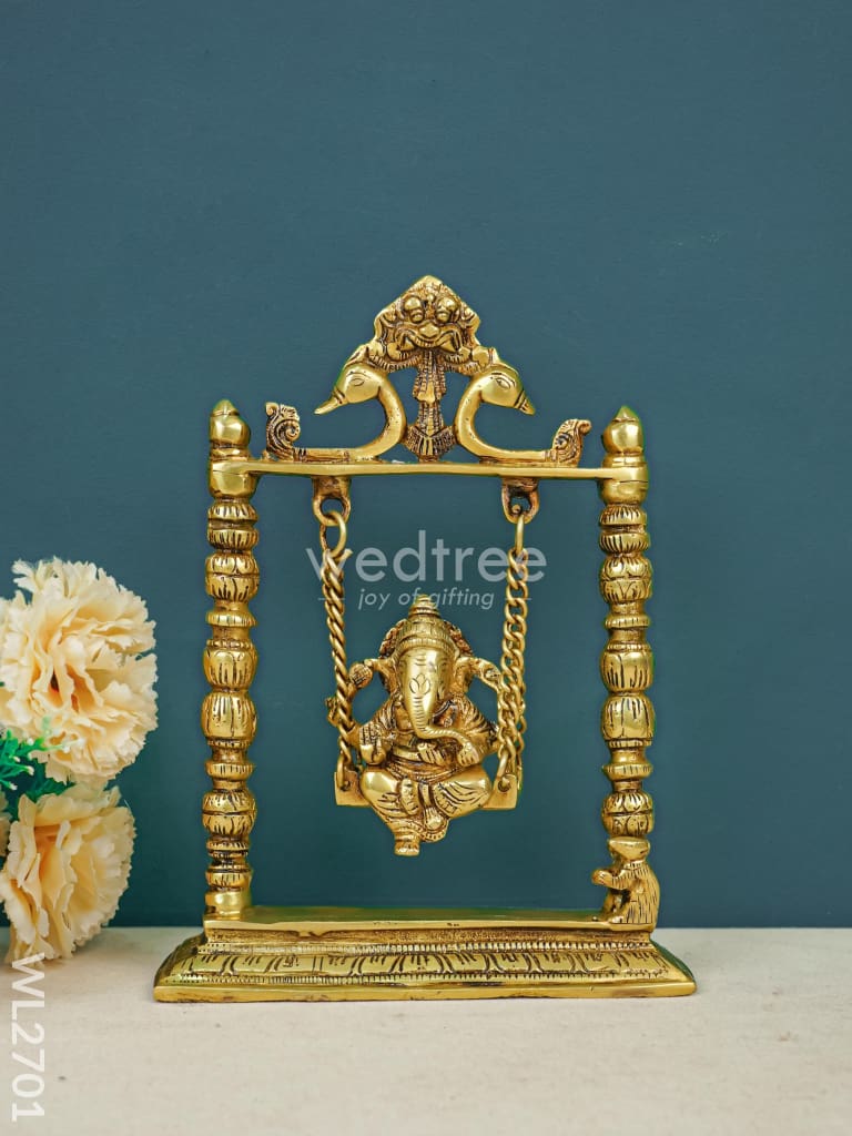 Brass Ganesha on Jhoola - WL2701