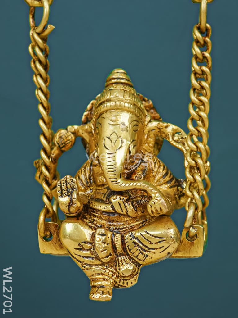 Brass Ganesha on Jhoola - WL2701