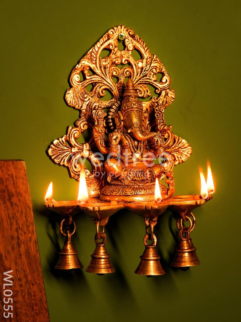 Brass Ganesha Wall Hanging - WL0555