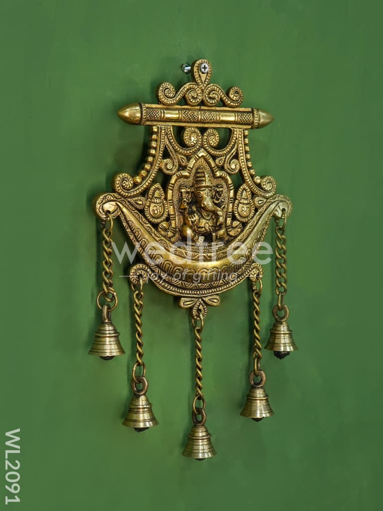 Brass Ganesha Wall Hanging - WL2091
