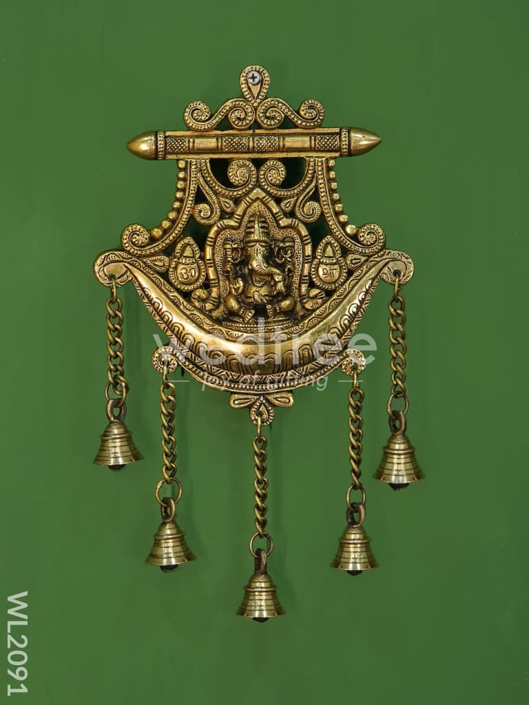 Brass Ganesha Wall Hanging - WL2091