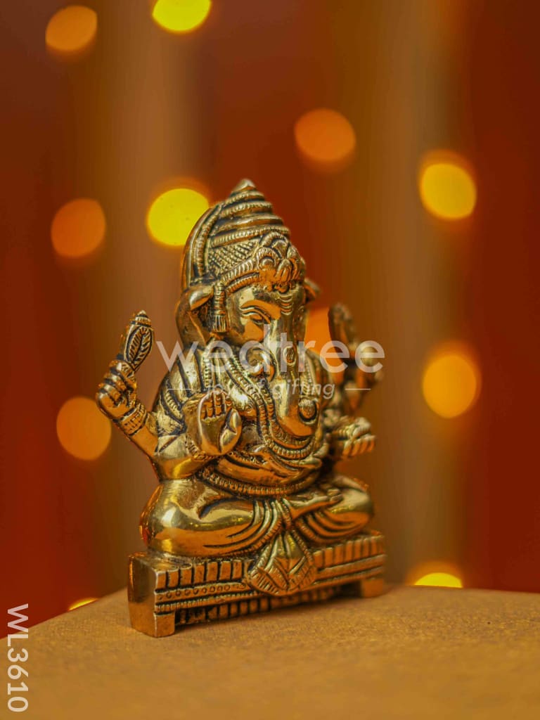 Brass Ganesha Wall Hanging - WL3610