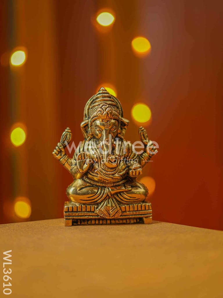 Brass Ganesha Wall Hanging - WL3610