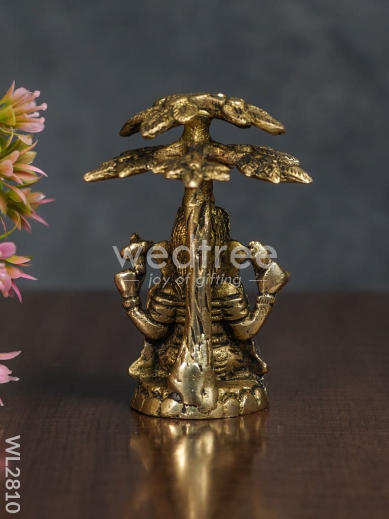 Brass Ganesha with Tree - WL2810