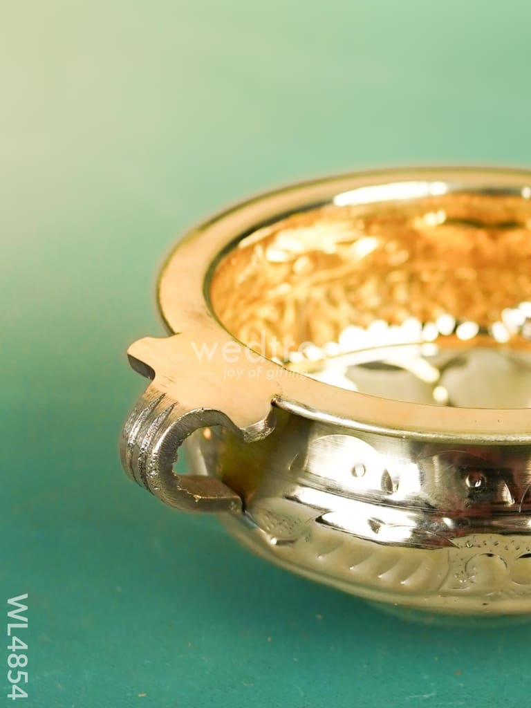 Brass Flower Urli - 5 inch - WL4854