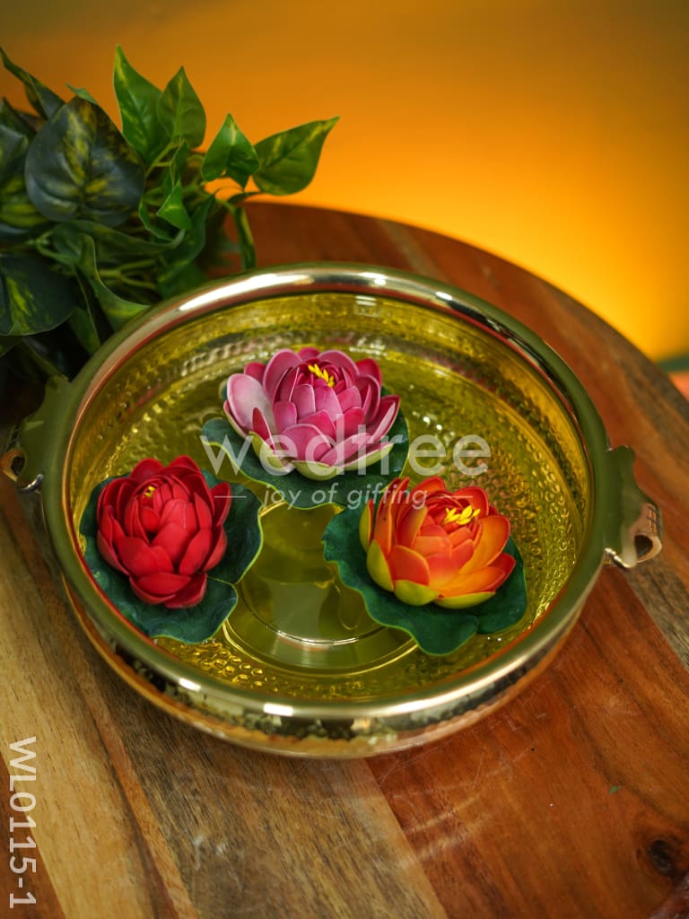 Brass Hammered Urli - WL0115