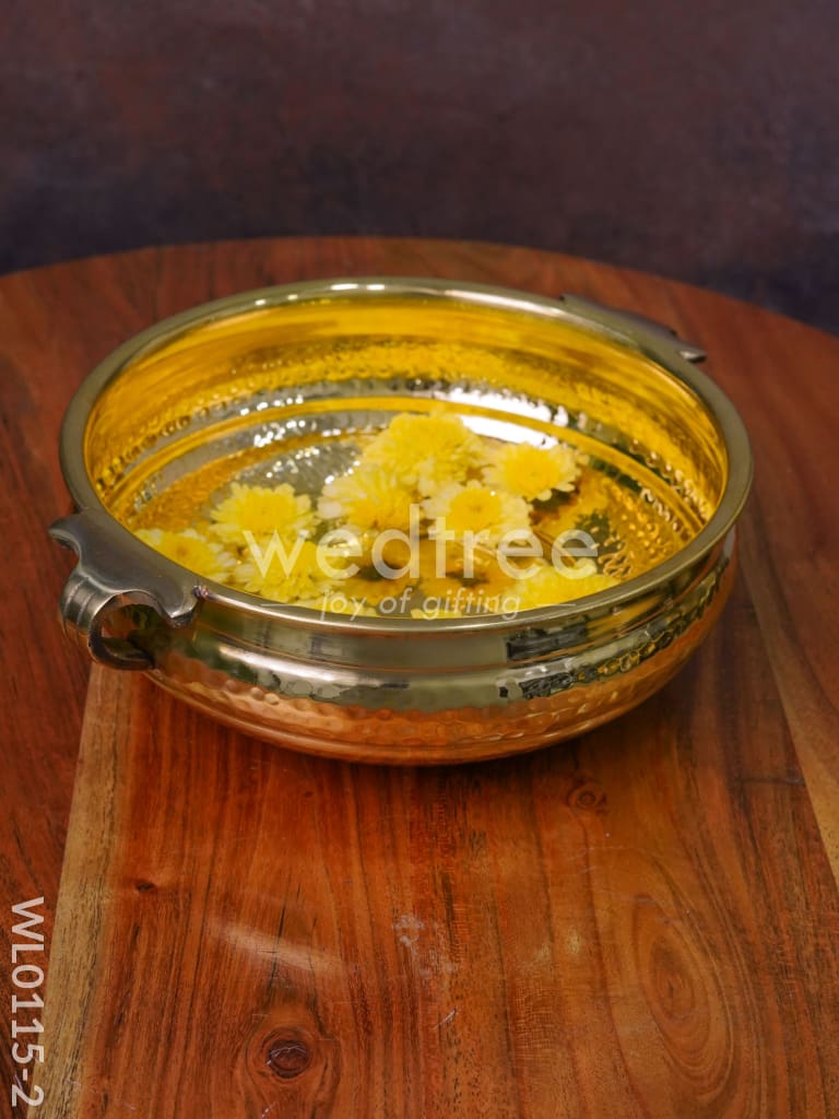 Brass Hammered Urli - WL0115