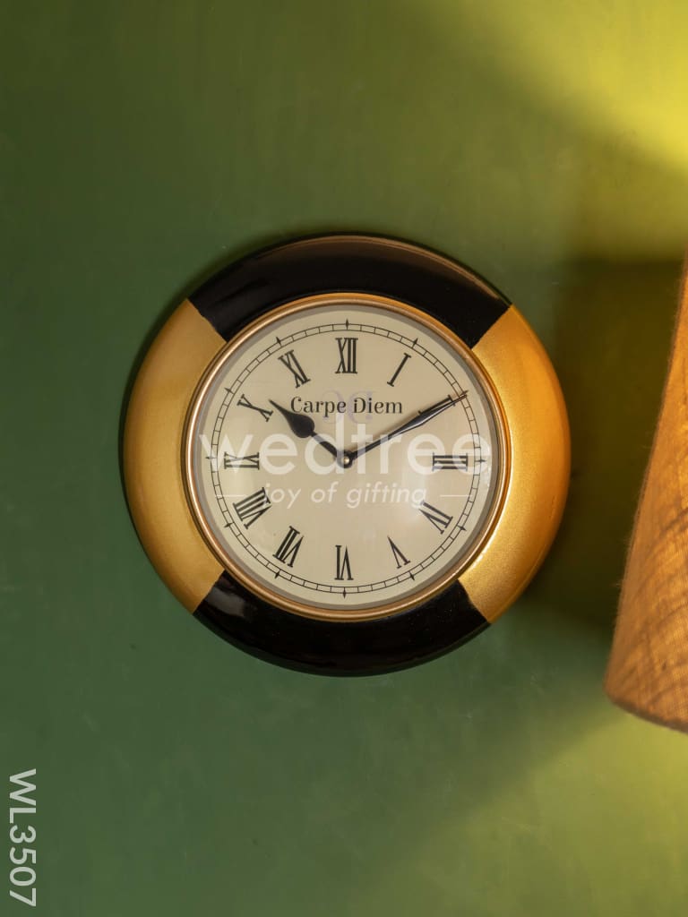 Brass - Hand Painted Wall Clock - 12 inch - WL3507