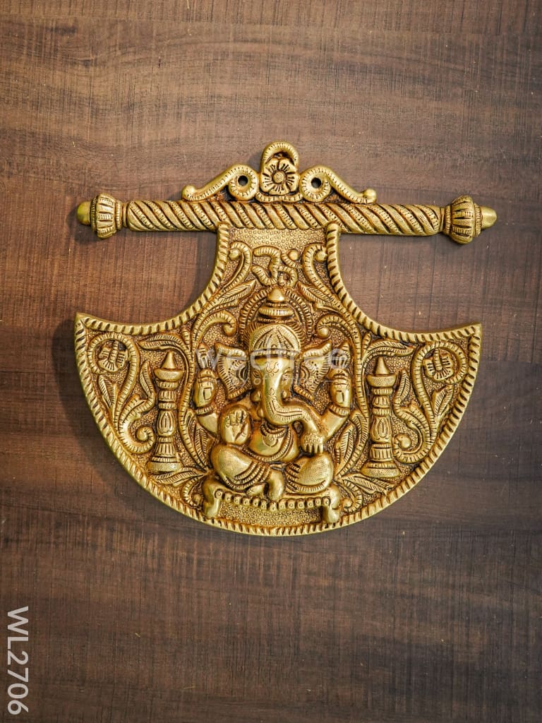 Brass Hanging Ganesha Fan - WL2706