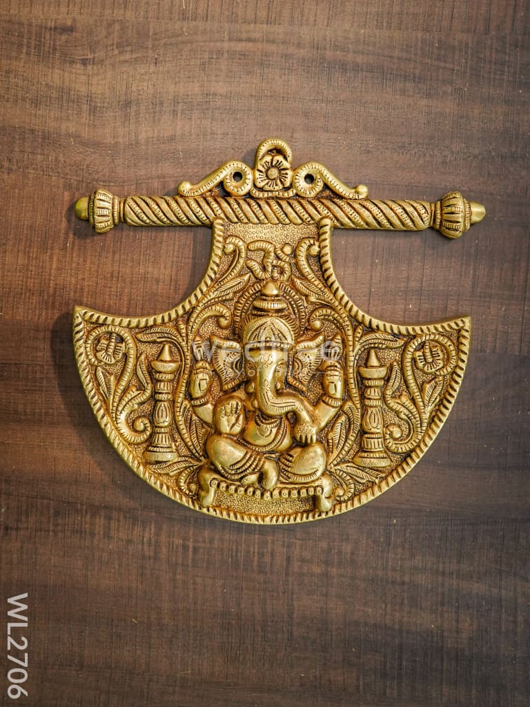 Brass Hanging Ganesha Fan - WL2706