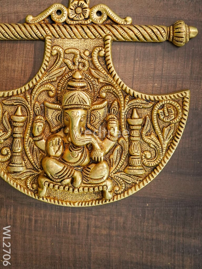 Brass Hanging Ganesha Fan - WL2706