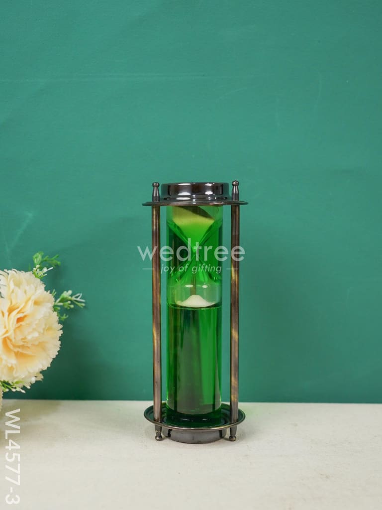 Brass Hourglass with Gel - White Sand - WL4577