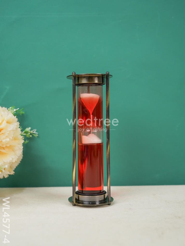 Brass Hourglass with Gel - White Sand - WL4577
