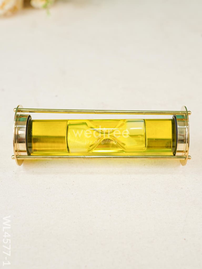 Brass Hourglass with Gel - White Sand - WL4577