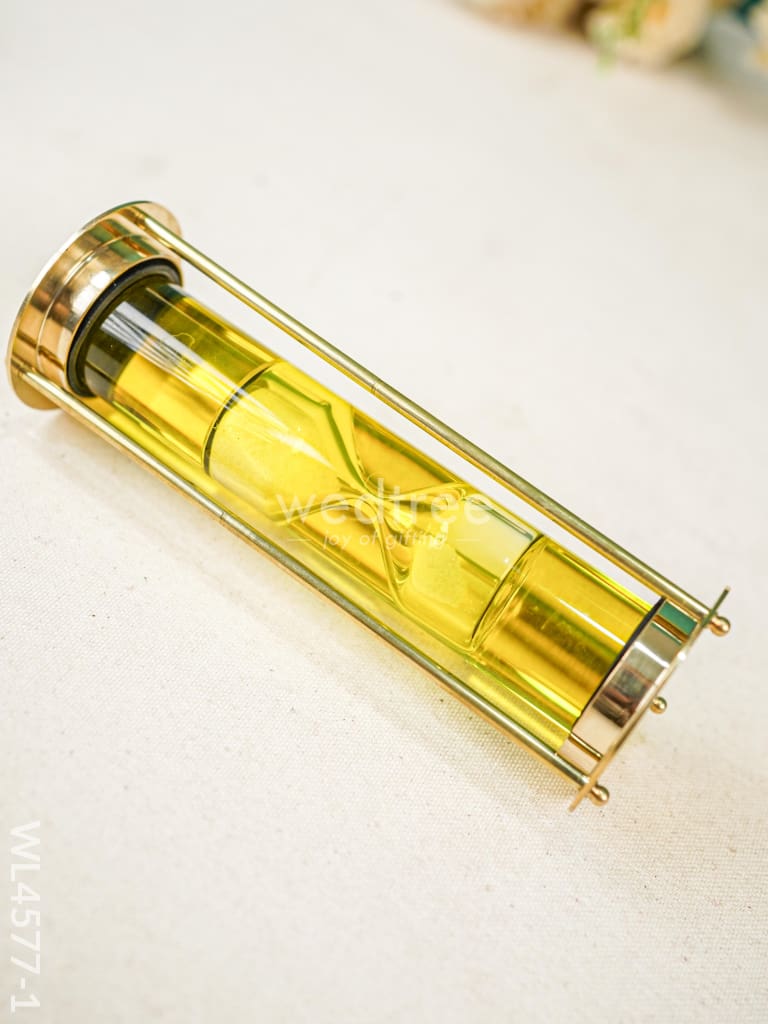 Brass Hourglass with Gel - White Sand - WL4577