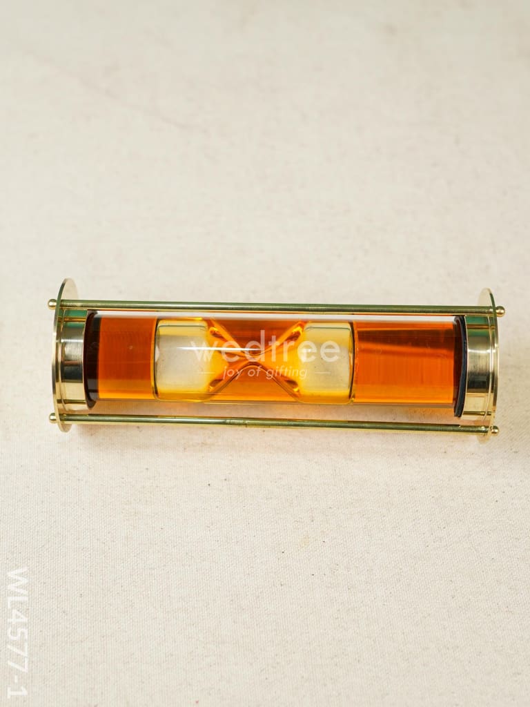 Brass Hourglass with Gel - White Sand - WL4577