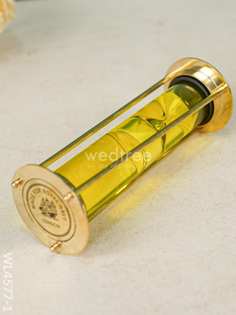 Brass Hourglass with Gel - White Sand - WL4577