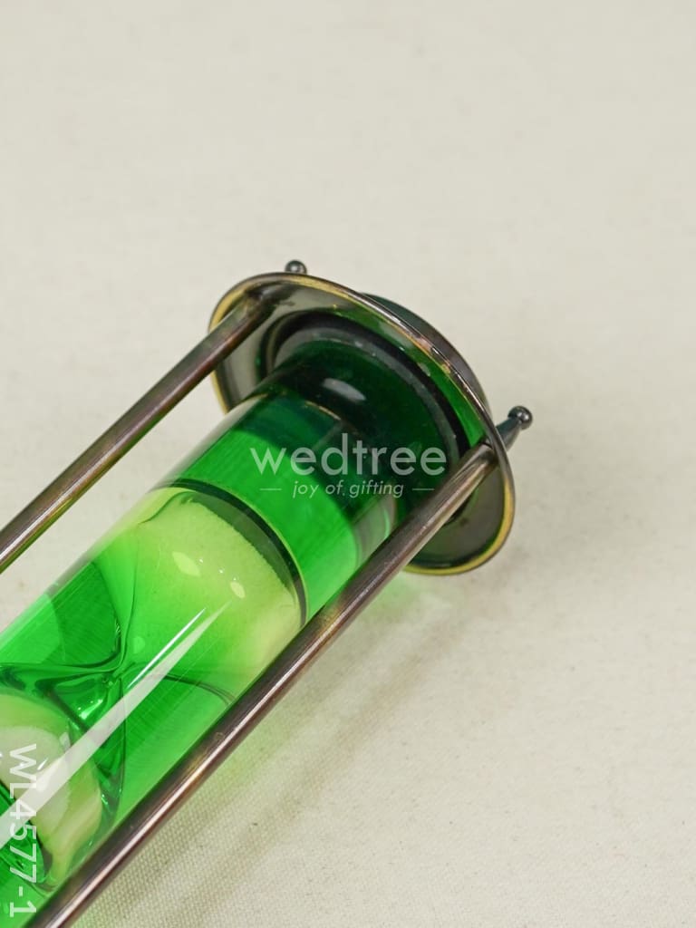 Brass Hourglass with Gel - White Sand - WL4577